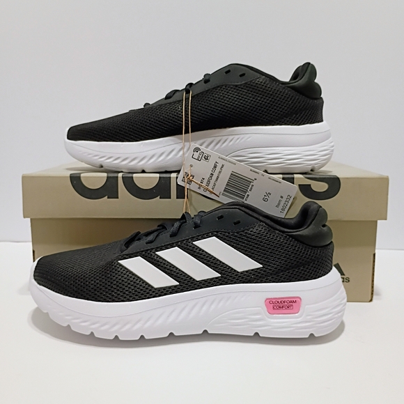 Adidas Cloudfoam Comfy Women's Black Running Trainers - Picture 2 of 11